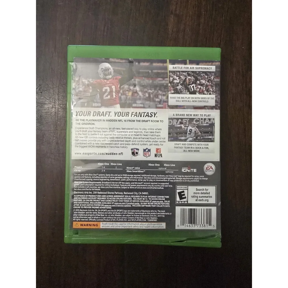 Madden NFL 16 (Microsoft Xbox One, 2015)  Tested